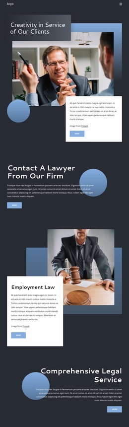 Awesome Landing Page For Experienced Legal Advice