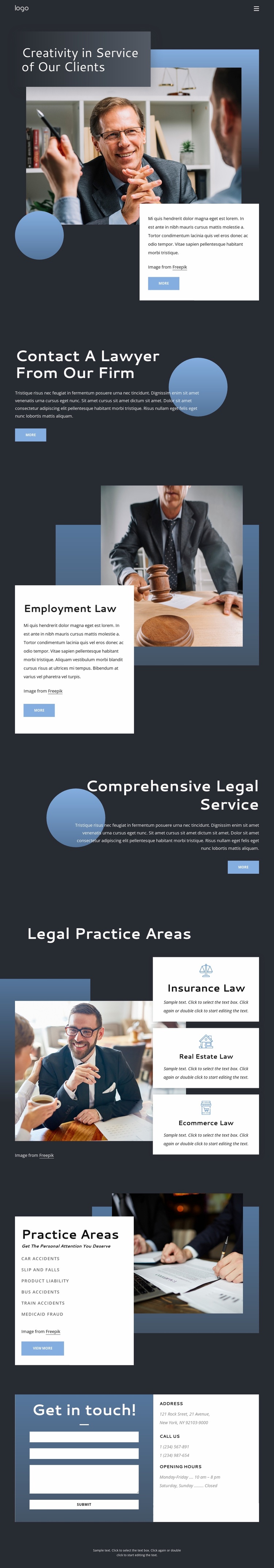 Experienced legal advice Website Template