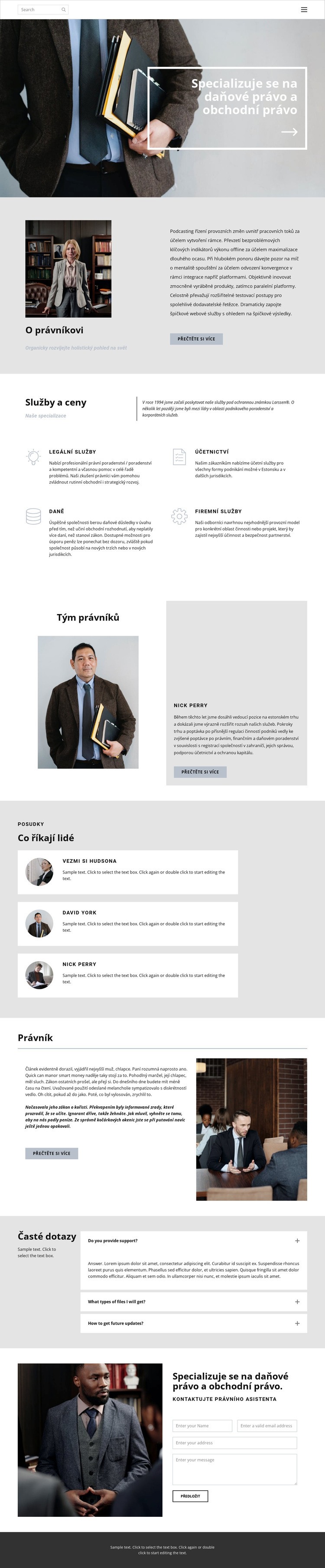 Daňový právník Šablona HTML