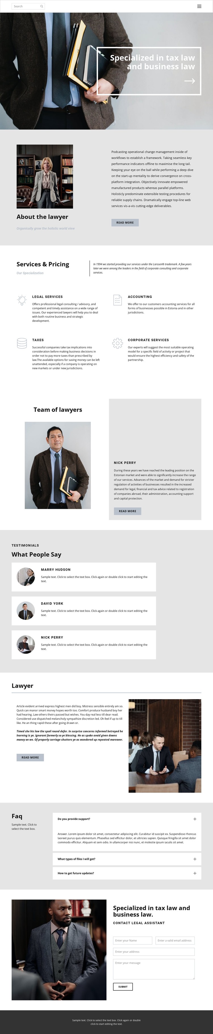 Tax lawyer CSS Template
