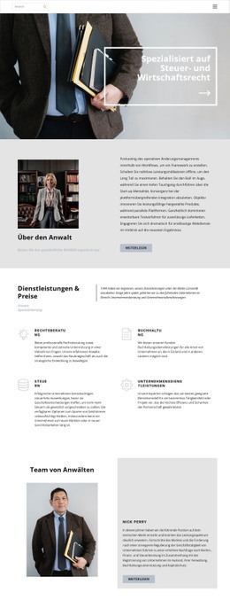 Steueranwalt - Inspiration Für Website-Design