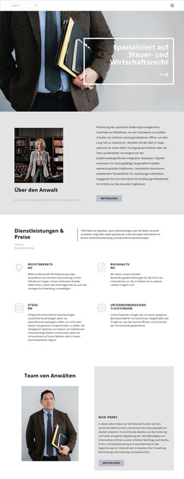 Steueranwalt – Fertiges Website-Design