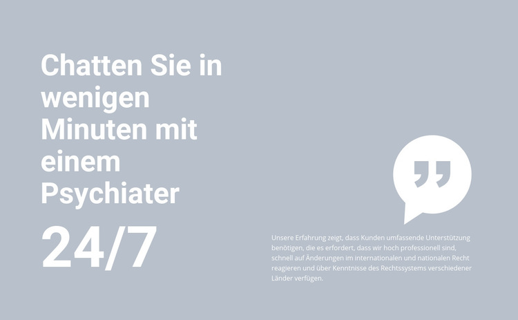 24/7 Hilfe Website-Vorlage