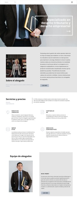 HTML5 Responsivo Para Abogado De Impuestos