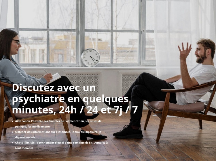 Soutien psychologue Modèles de constructeur de sites Web