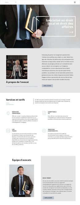 HTML5 Réactif Pour Avocat Fiscaliste