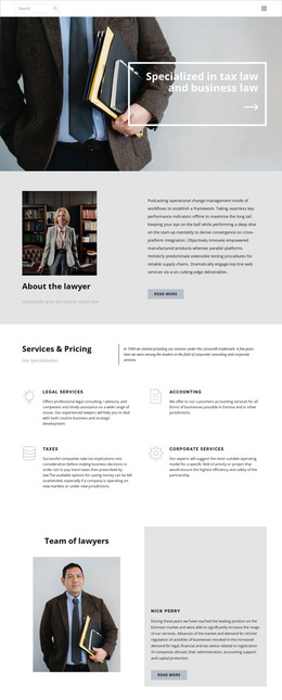 Tax Lawyer - Site Template