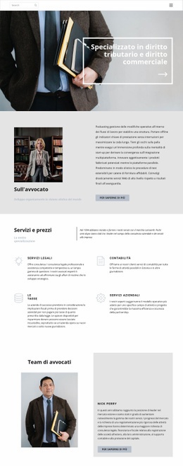 Avvocato Tributario - Modello HTML5 Di Funzionalità