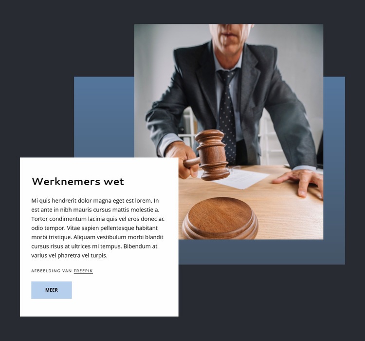 Werknemers wet Website ontwerp