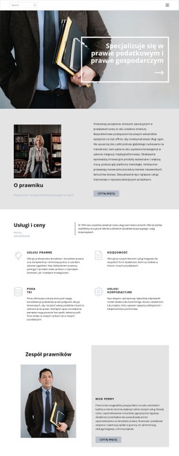 Prawnik Podatkowy - Funkcjonalność Szablonu HTML5