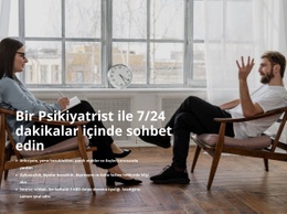 Psikolog Desteği - Ücretsiz Tek Sayfalık Web Sitesi