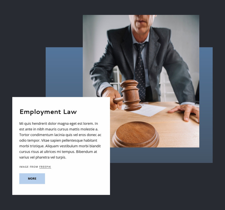 Employment law Website Mockup