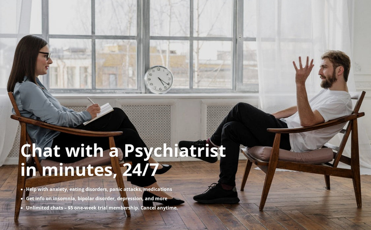 Psychologist support Website Template