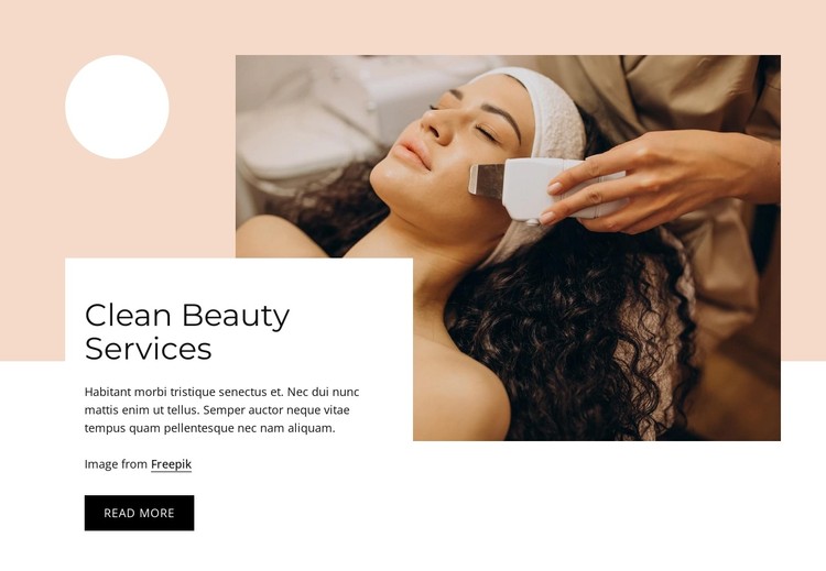 Facial treatment CSS Template