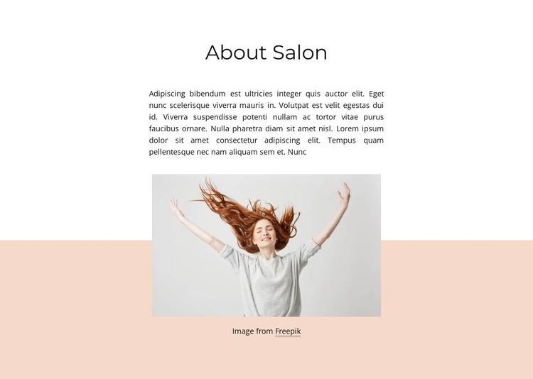 About beauty salon CSS Template