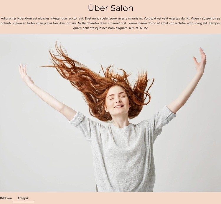 Über Schönheitssalon Website design