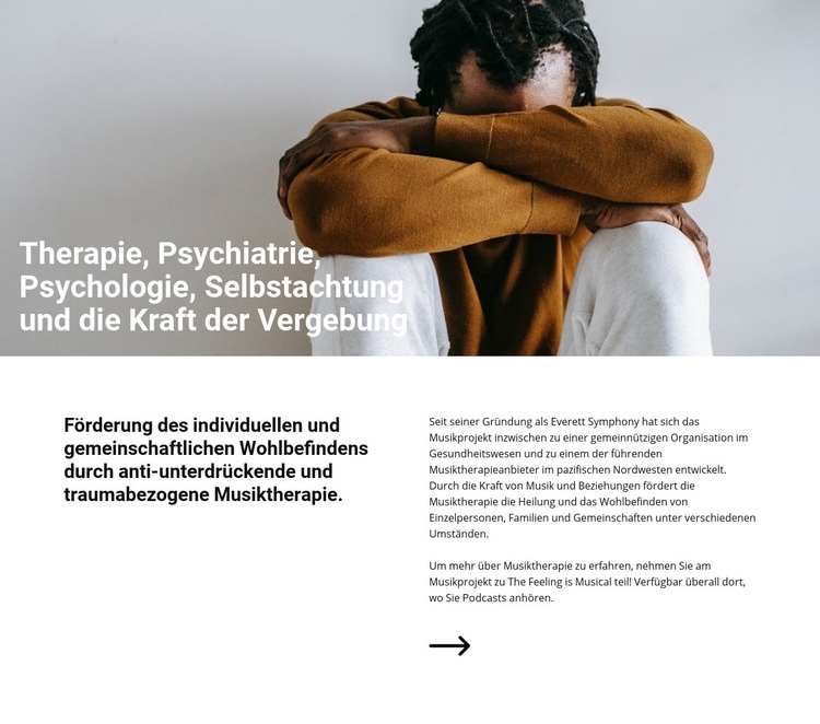 Musiktherapie Website-Modell