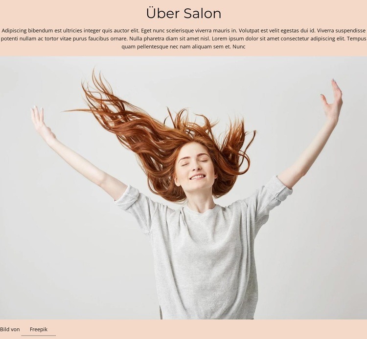 Über Schönheitssalon Website-Modell