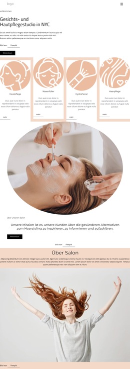 Schönheitsstudio Für Gesicht – Fertiges Website-Design