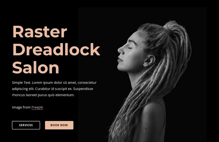 Raster dreadlock salon Elementor Template Alternative