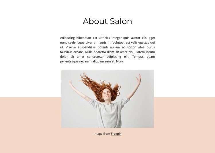 About beauty salon Elementor Template Alternative