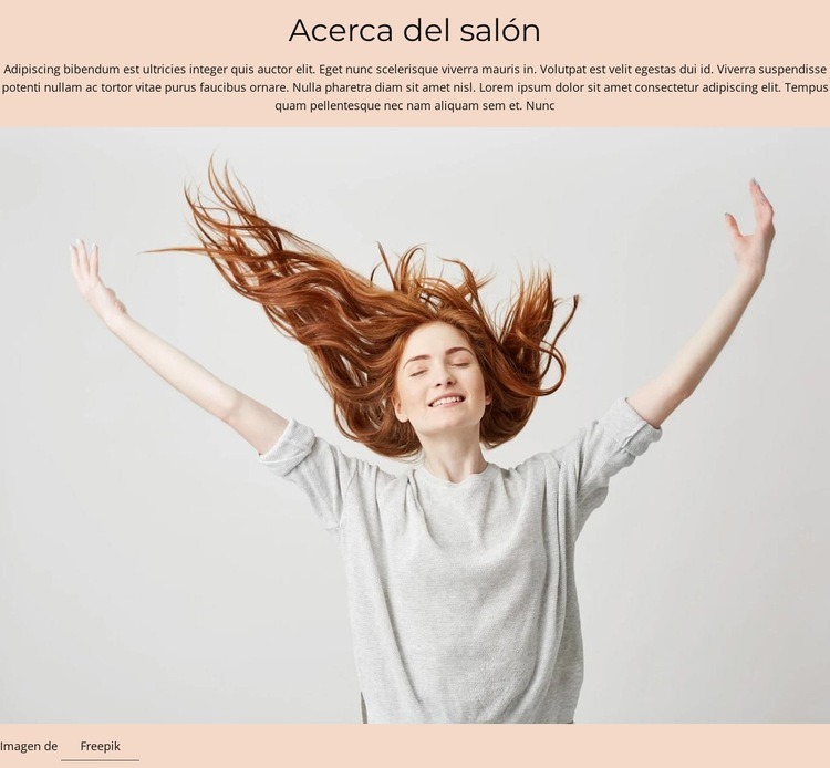 Sobre salón de belleza Creador de sitios web HTML