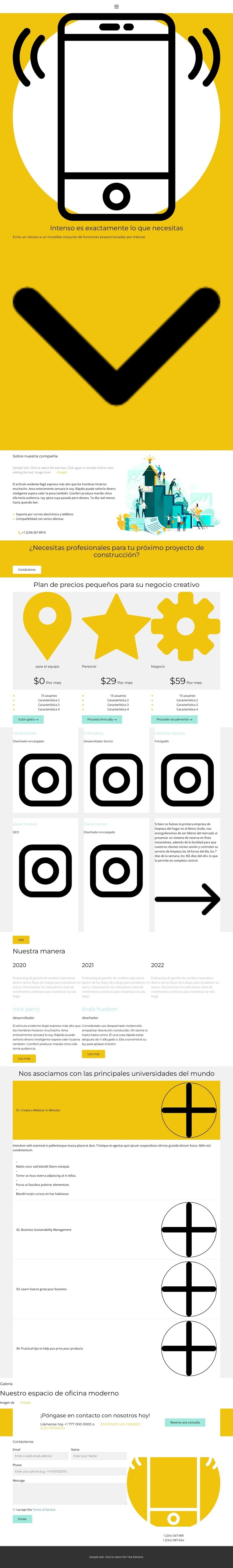 Decisión rápida y victoria. Plantillas de creación de sitios web