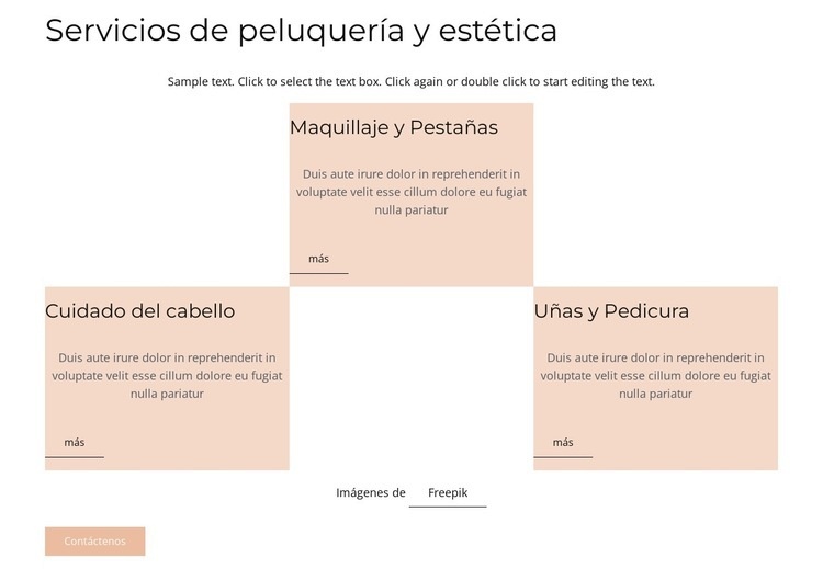 Grd con imágenes de círculo Maqueta de sitio web