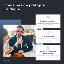 Domaines De Pratique Juridique - Créateur De Sites Web