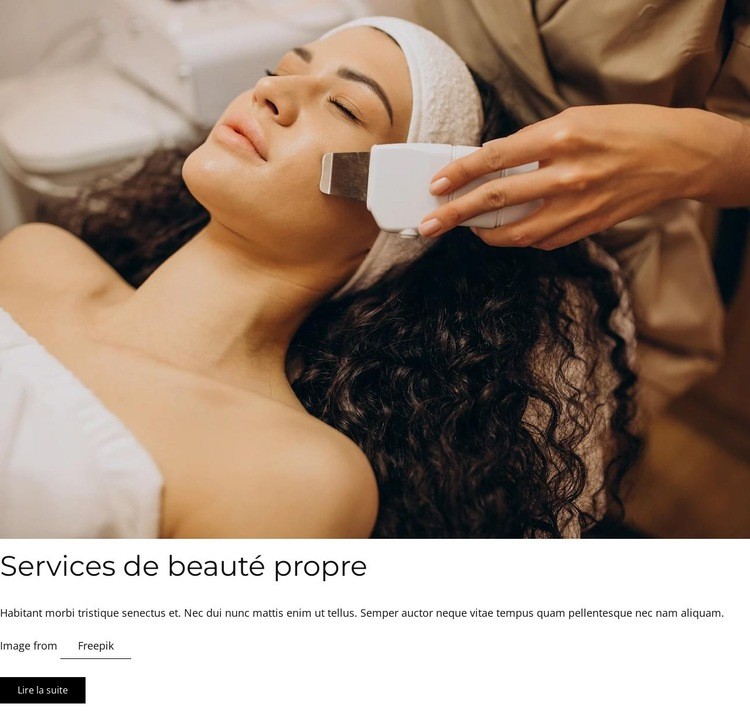 Traitement facial Modèle