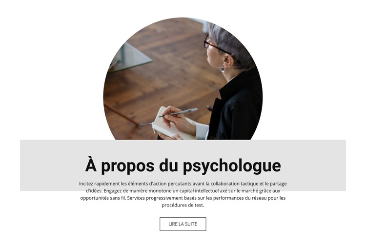 À propos du psychologue Thème WordPress