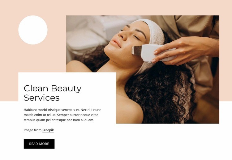 Facial treatment Homepage Design