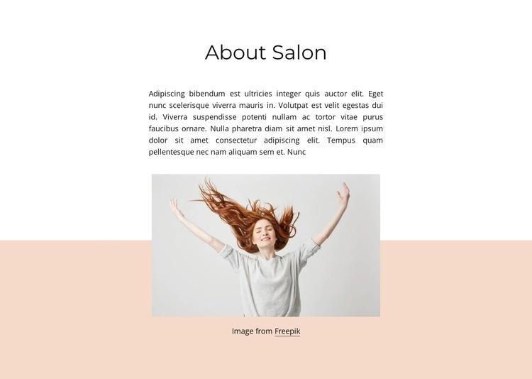 About beauty salon Homepage Design
