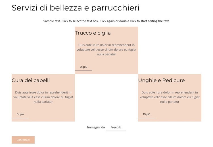 Grd con immagini del cerchio Mockup del sito web