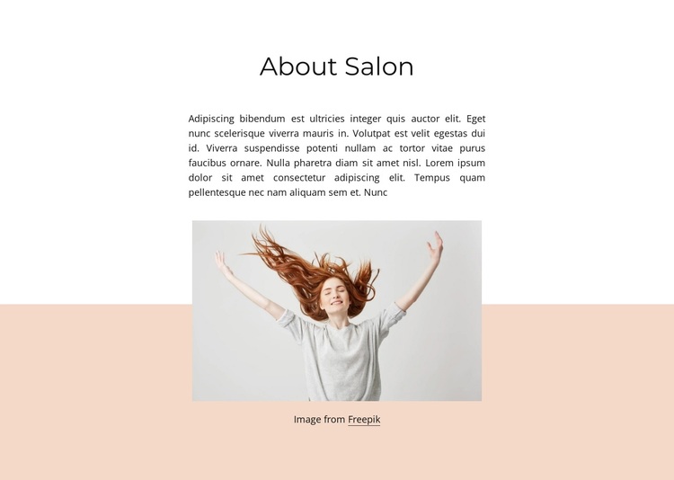 About beauty salon Joomla Page Builder