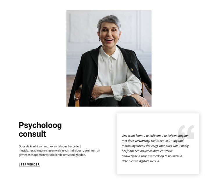 Psycholoog consult CSS-sjabloon