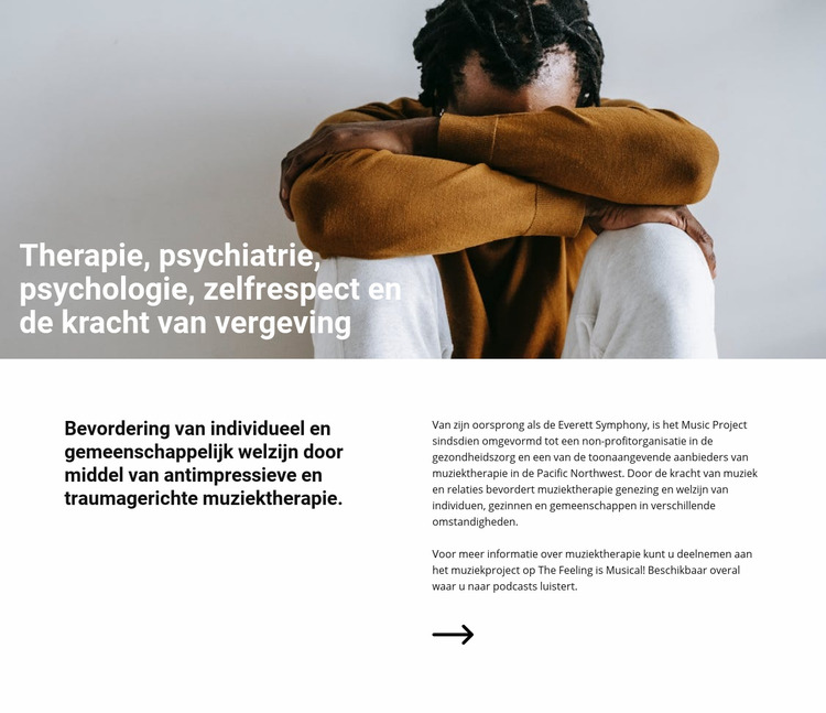 Muziektherapie Joomla-sjabloon