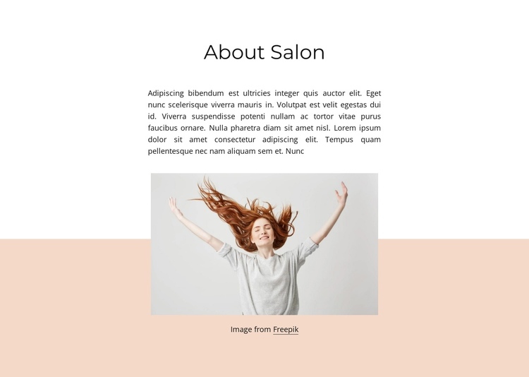 About beauty salon One Page Template