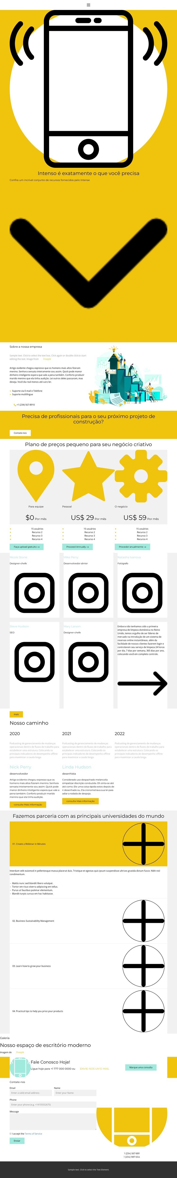 Decisão rápida e vitória Construtor de sites HTML