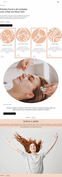 Design De Site Premium Para Estúdio De Beleza Facial