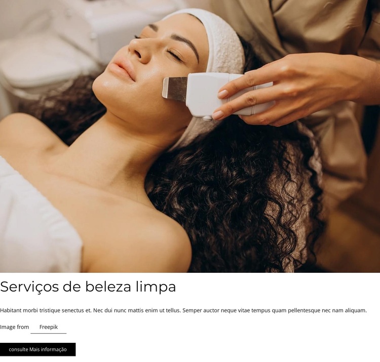 Tratamento facial Tema WordPress