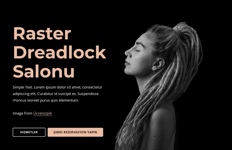 Raster dreadlock salonu Şablon