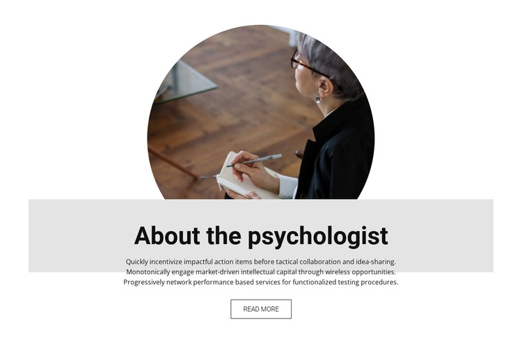 About the psychologist Web Design