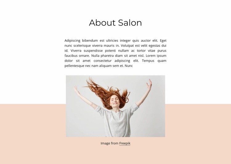 About beauty salon Website Mockup