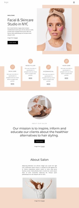 Premium Website Design For Facial Beauty Studio