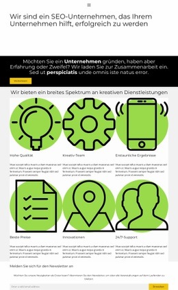 Mehrzweck-Website-Design Für Helle Vorlage