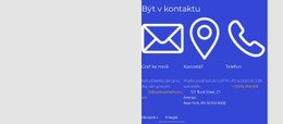 Kontaktujte Nás Blok V Mřížce Šablona Flexbox