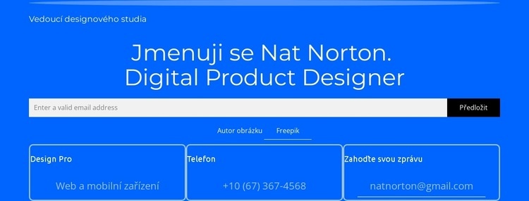 Jmenuji se Nat Norton Webový design