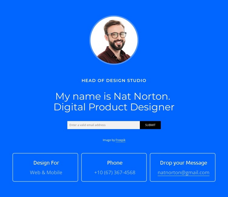 My name is Nat Norton CSS Template