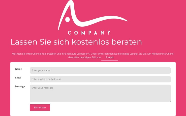 Kontaktformular mit Logo CSS-Vorlage